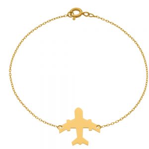 Bratara cu avion din aur 14k