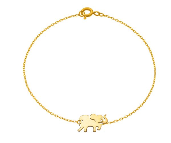 Bratara cu elefant din aur de 14k