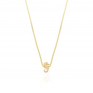 Colier cu pandantiv calut de mare din aur de 14k