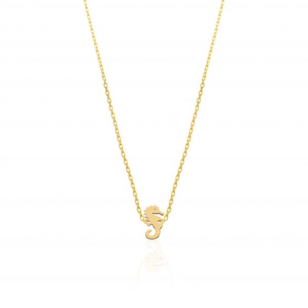 Colier cu pandantiv calut de mare din aur de 14k
