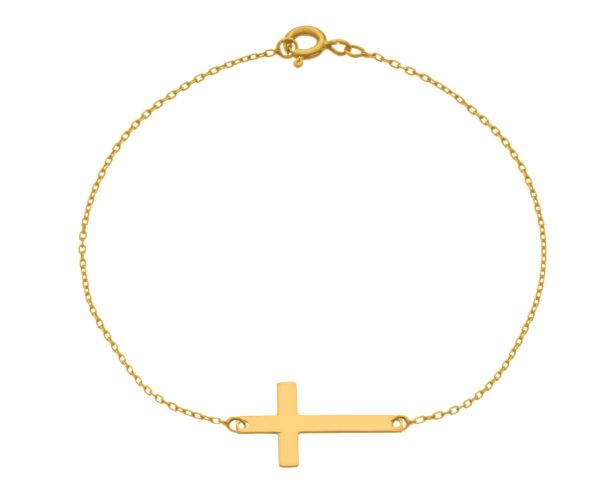 Bratara cu cruce din aur de 14k