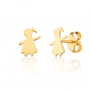 Cercei fetita din aur de 14k