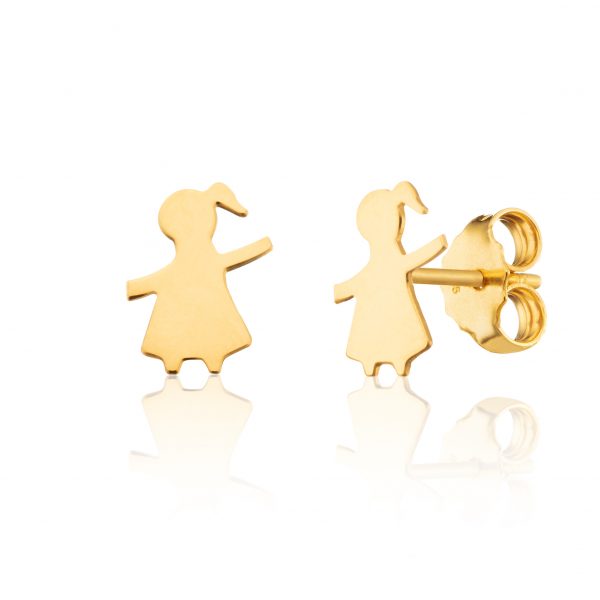 Cercei fetita din aur de 14k