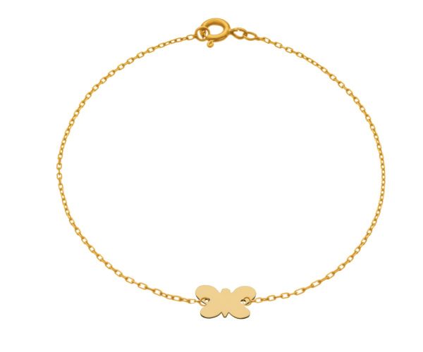 Bratara cu fluture din aur de 14k