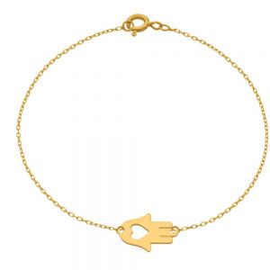 Bratara cu hamsa din aur de 14k