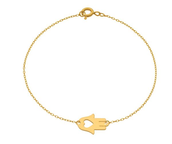 Bratara cu hamsa din aur de 14k