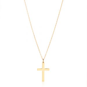 Colier cu pandantiv cruce din aur de 14k