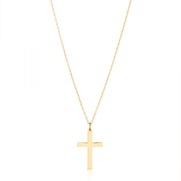 Colier cu pandantiv cruce din aur de 14k