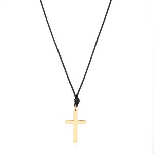 Colier snur cu pandantiv cruce din aur de 14k