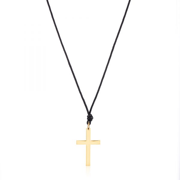Colier snur cu pandantiv cruce din aur de 14k