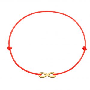 Bratara snur cu infinit din aur de 14k