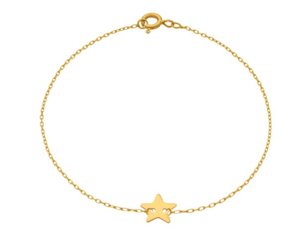 Bratara cu stea din aur de 14k