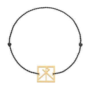 Bratara snur "The Rune of Love" din aur de 14k