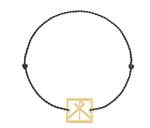 Bratara snur "The Rune of Love" din aur de 14k